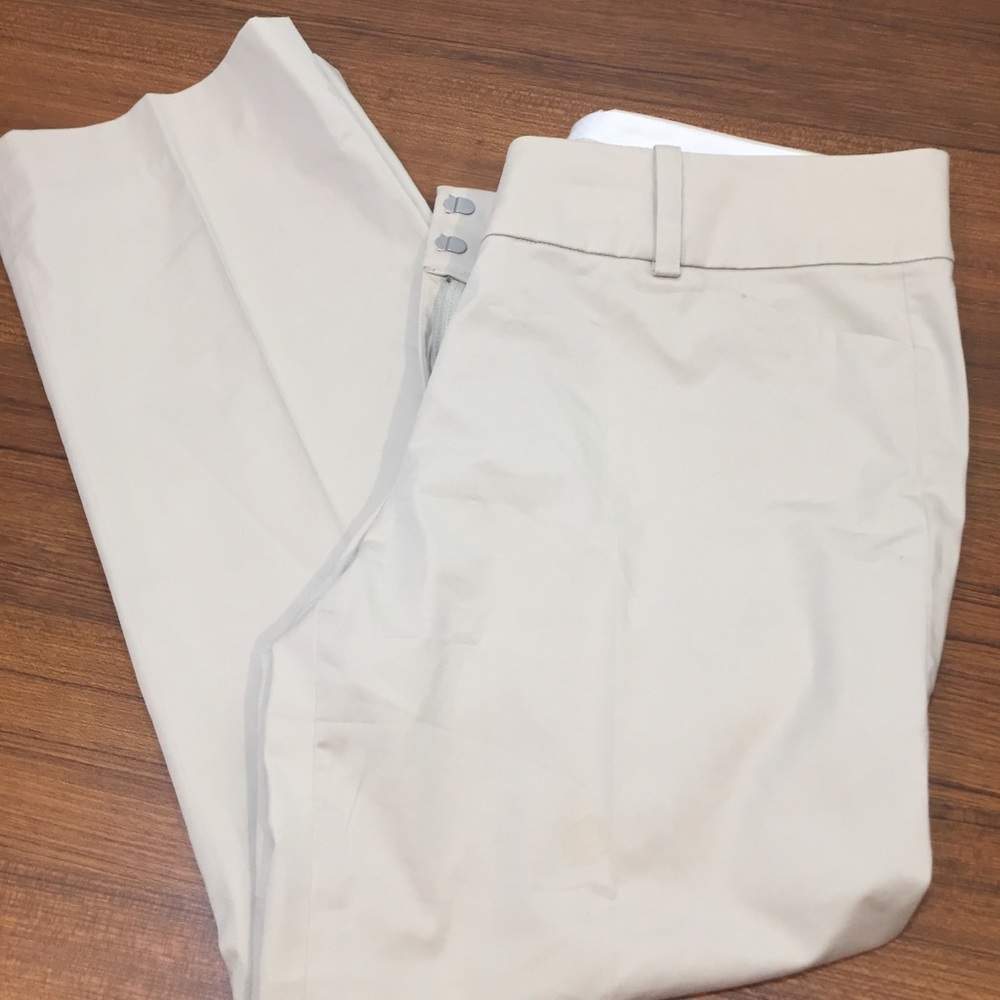 🔴ANN TAYLOR women’s light tan dress capri size 8